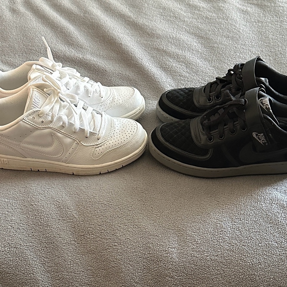 Nike White & Black Low-Top Sneakers Duo